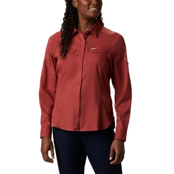 Columbia Ženske Košulje - Silver Ridge Lite Long Sleeve Crvene | DTOQ-80217